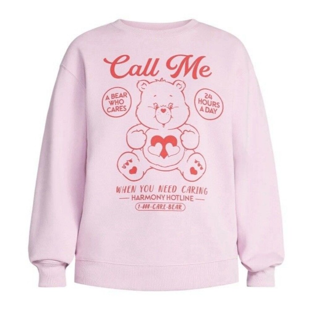 Care Bears Valentine's Day "Call Me" Graphic Sweatshirt Women's Size XXS (00)